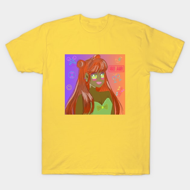 Anime Japanese cartoon style , neon style T-Shirt by Artiststore1983 